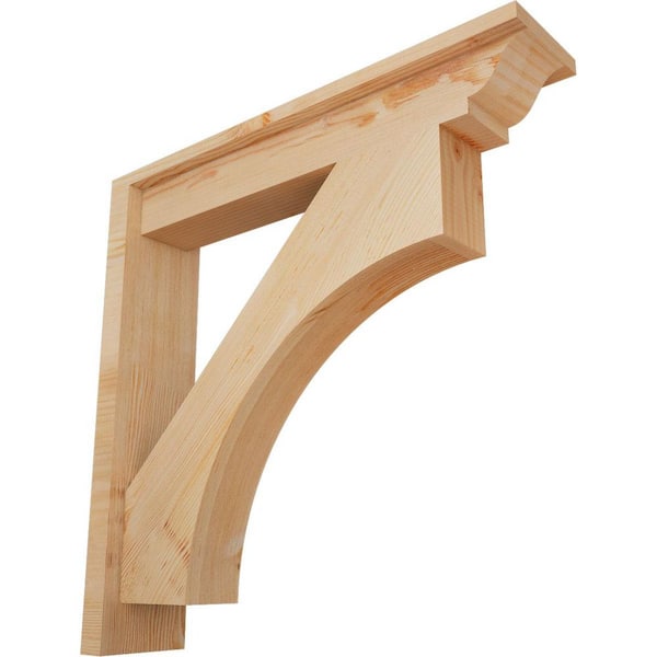 Ekena Millwork 6 in. x 26 in. x 26 in. Douglas Fir Westlake Traditional Smooth Outlooker