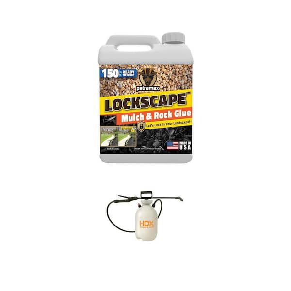 2 Gal. Bleach and Deck Sprayer with 1 Gal. Mulch and Rock Glue for Landscaping Combo