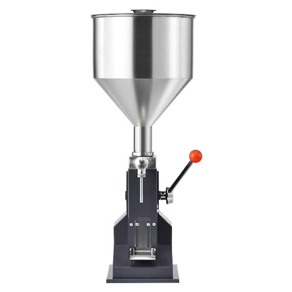 Manual Paste Liquid Filling Machine, 5-50 ml Adjustable Bottle Filler, Stainless Steel, with Hopper, 2025 Update