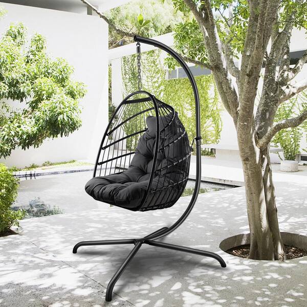 rattan patio swings