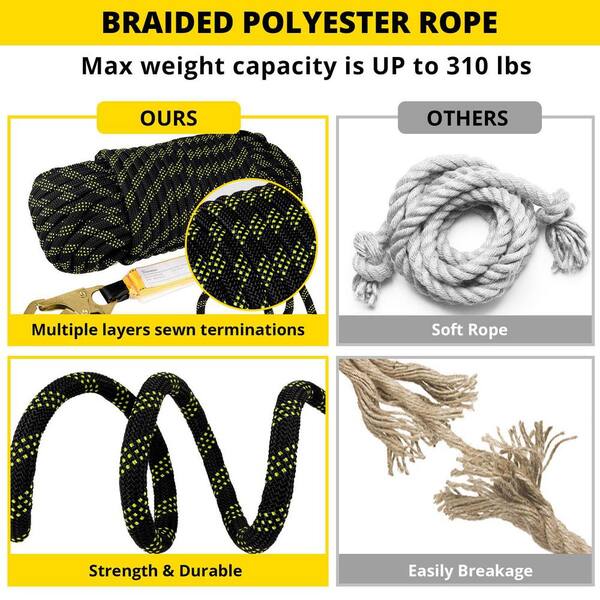 Angel Sar 50 ft. Fall Protection Line Kit, Vertical Roofing