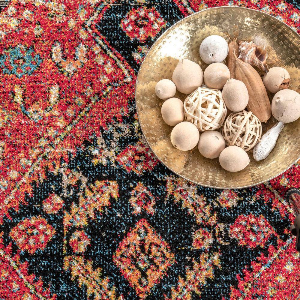 Floral Bliss Multicolor Synthetic 2x3 Indoor/Outdoor Rug