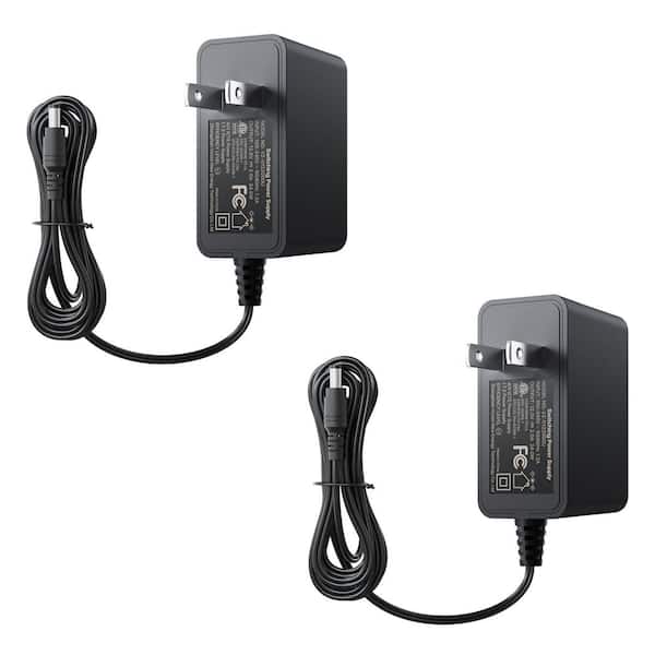 Power Supply Adapter for Security Camera or DVR AC100-240-Volt to DC 12-Volt 2 Amp US Plug (2-Pack)