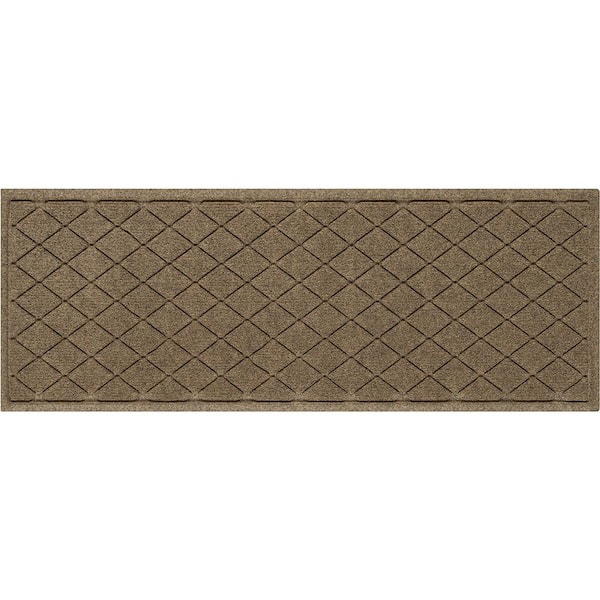 Waterhog Argyle Camel 22 in. x 60 in. PET Polyester Indoor Outdoor Runner Door Mat