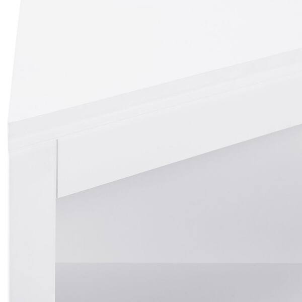 Aoibox 24 in. W x 12 in. D x 32 in. H in White Assembled Floor Corner with Doors and Shelves for Bathroom, Kitchen Cabinet