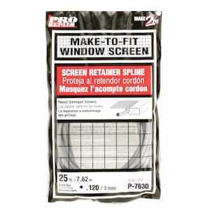 Prime-Line 1/8 in. x 250 ft. Black Spline Roll P 7551 - The Home Depot