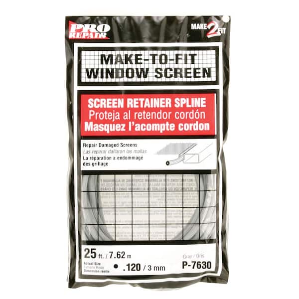 Prime-Line 1/8 in. (0.125 in.) x 25 ft. Gray Screen Spline Roll