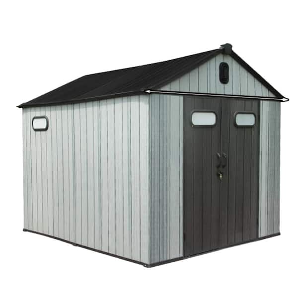 ToolCat 6x6 ft Resin Outdoor Storage Shed with Lockable Door