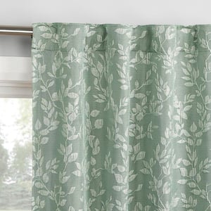 Sun Zero Estelle Foliage Woven Jacquard Sage Green Layered 36 in