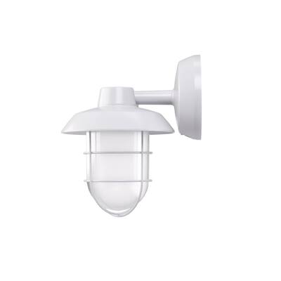 75-Watt Equivalent Integrated LED White Dusk to Dawn Wall Pack Light with Pendant Mount, 3000K to 5000K