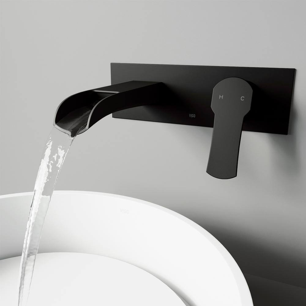 Cornelius Matte Black Wall Mounted Centerset Bathroom Faucet