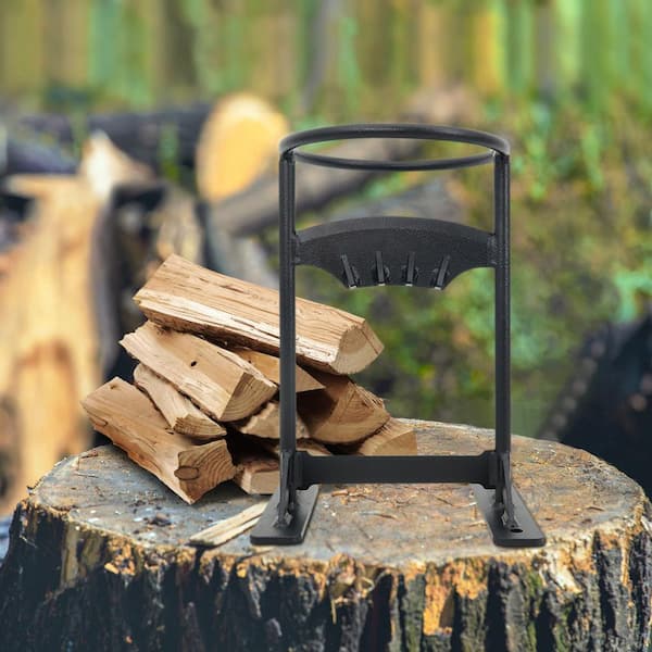 Thanaddo 9 in. Firewood Splitter Cast Steel Wood Cutting Cracker Portable  Log Splitting Tool T104546 - The Home Depot