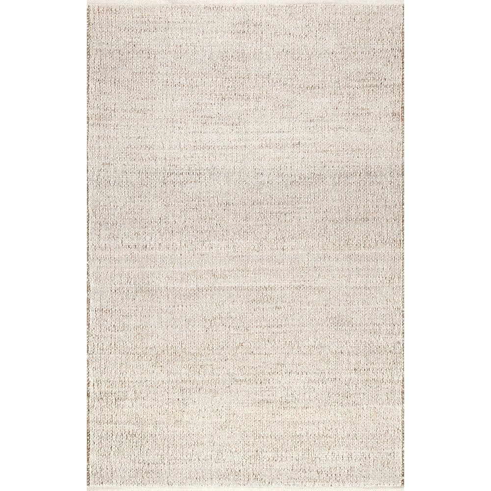 nuLOOM Elfriede Solid Jute Natural 10 ft. x 14 ft. Area Rug HMMT01A-10014 -  The Home Depot