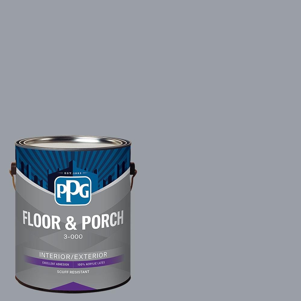 PPG 1 gal. PPG09934 Gray Suit Satin Interior/Exterior Floor and Porch