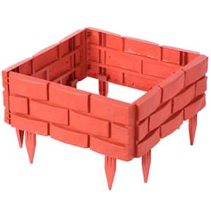12 in Red Outdoor Brick Stone Gate Lawn Edging (8-Pack)