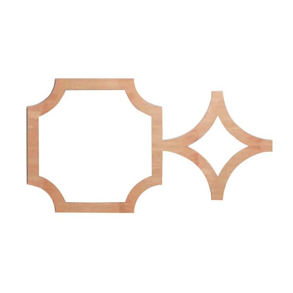 Ekena Millwork 13 3/8 in. x 7 3/8 in. x 1/4 in. Cherry Extra Small Anderson Decorative Fretwork Wood Wall Panels (20-Pack)