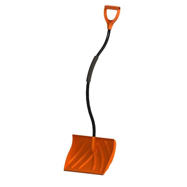 Orbit 20 in. Steel Snow Shovel with Ergonomic Easy Grip Long Handle and Non-Stick Blade