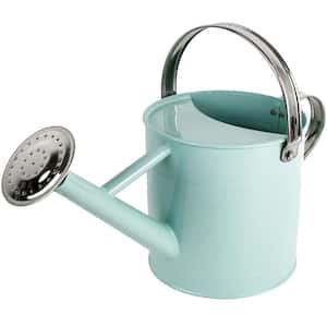 0.5 Gal. Teal Metal Watering Can with Removable Spout Rainwater Harvesting System