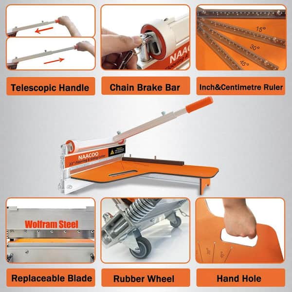 Angel Sar 13 in. Vinyl Floor Cutter with Wheel, Laminate Floor