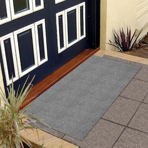 Utility Collection Waterproof Non-Slip Rubberback Solid 2x3 Indoor/Outdoor Entryway Mat, 2 ft. x 3 ft., Gray