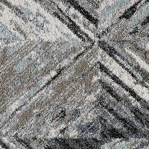 Rue Taupe 3 ft. x 5 ft. Geometric Transitional Area Rug