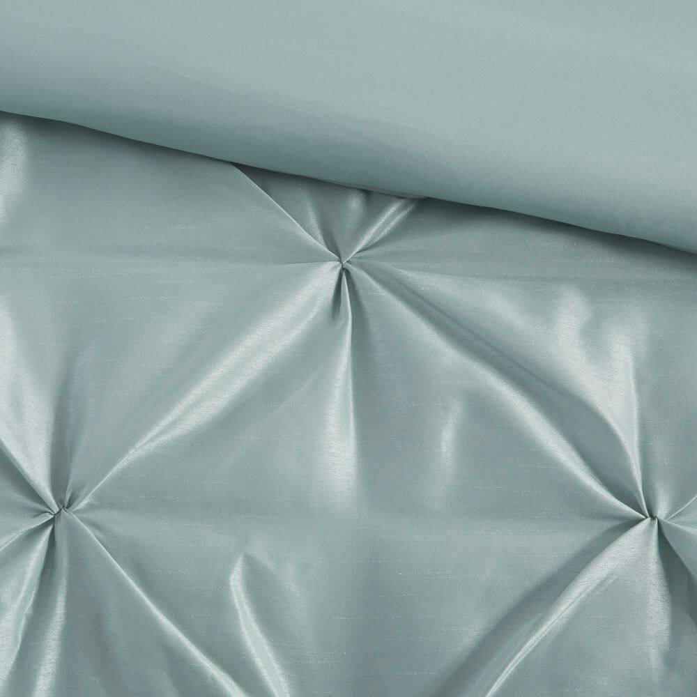Seafoam Queen 7-Piece Pintuck Comforter Set