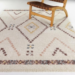 Culver Wine 5 ft. x 7 ft. Geometric Area Rug