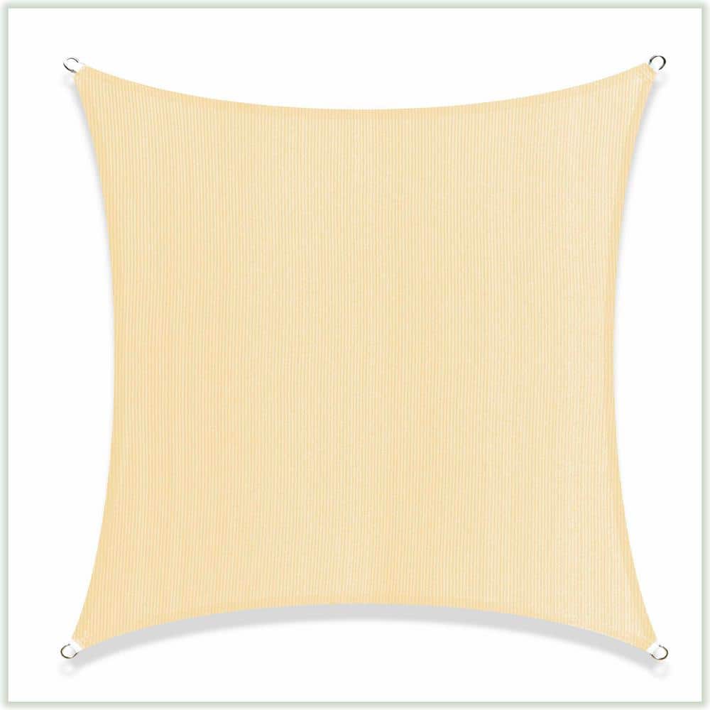 10 ft. x 10 ft. 190 GSM Beige Square Sun Shade Sail Screen Canopy, Outdoor Patio and Pergola Cover price history on PriceWatchPro