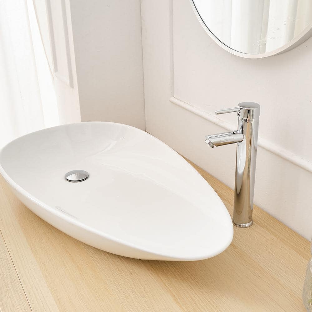 Polished Chrome Single Handle Vessel Sink Faucet