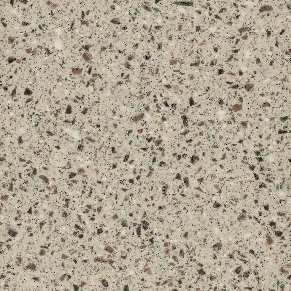 LG Hausys HI-MACS 2 in. Solid Surface Countertop Sample in Maple Meadow