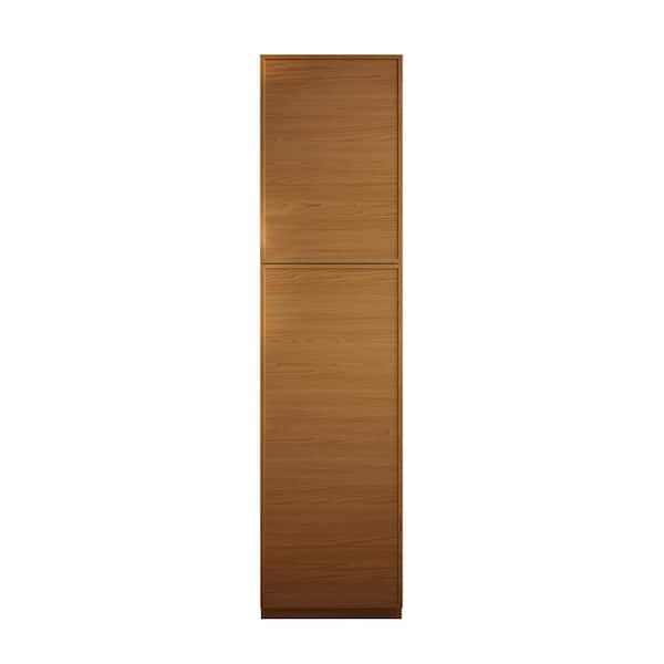 Swiss Madison St. Tropez 15 in. x 15 in. x 60 in. Freestanding Linen Cabinet in Brown Oak