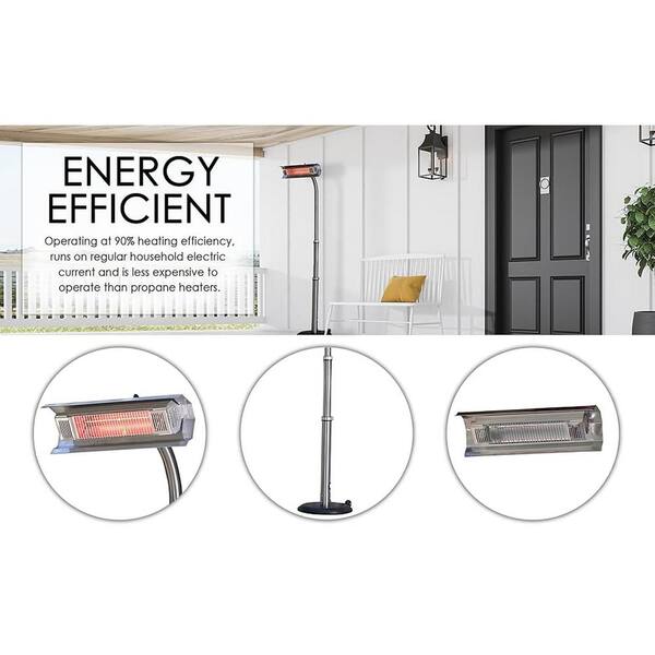 Electric Patio Fire Sense Mojave Sun Ir 1500w Heater Fire Sense IR