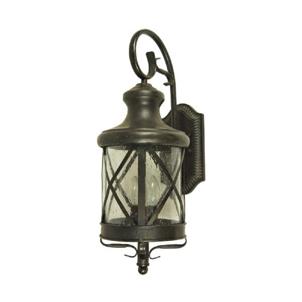 Taysom 3-Light Oil-Rubbed Bronze Outdoor Wall Lantern Sconce
