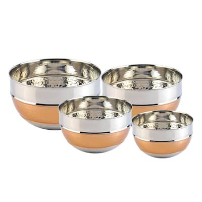 OVENTE 3-Piece Mixing Bowls with Lids Stainless Steel Kitchen Storage  Bakeware Set BM46333S - The Home Depot