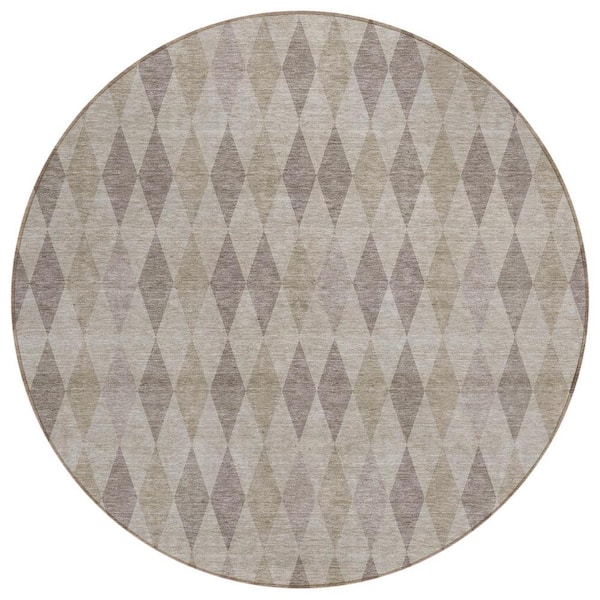 8' Charcoal Grey Hand Woven Uv Treated Geometric Traditional Round Indoor Outdoor Area Rug 8' Charcoal Grey Hand Woven Uv Treated Geometric Traditional Round Indoor Outdoor Area Rug
