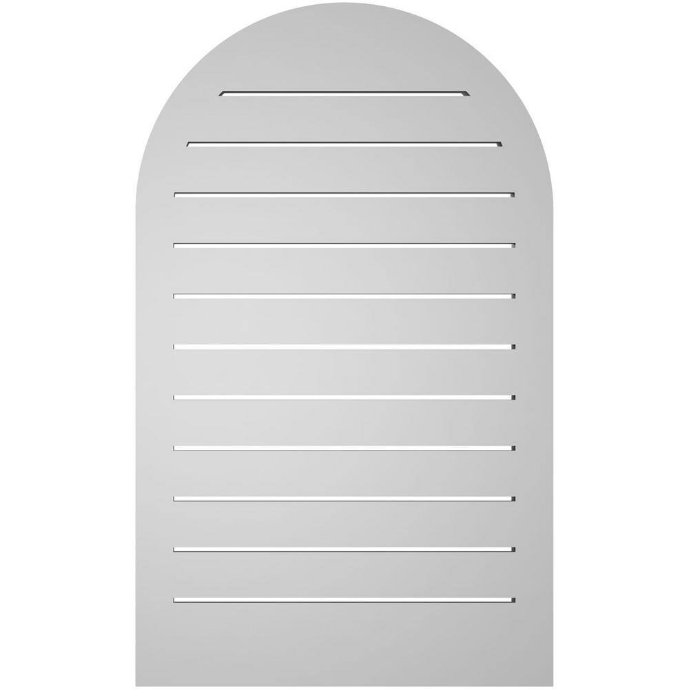 22"W x 36"H White PVC Round Top Gable Vent with Brickmould Sill