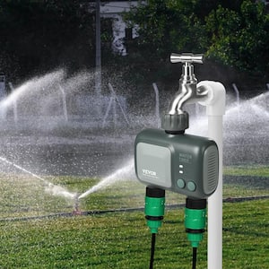 WiFi Sprinkler Timer 2 Zone Smart Irrigation Controller 2 Outlets APP Control via 2.4Ghz WiFi Bluetooth Voice Control