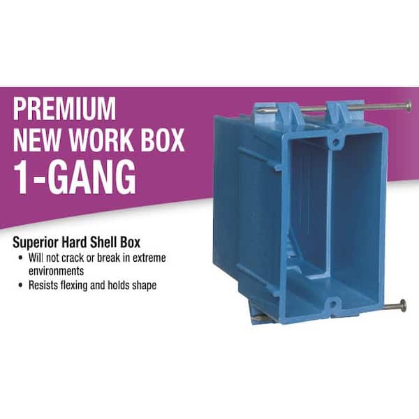 1-Gang 22 cu. in. PVC Heavy New Work Electrical Switch and Outlet Box (BH122A-UPC)