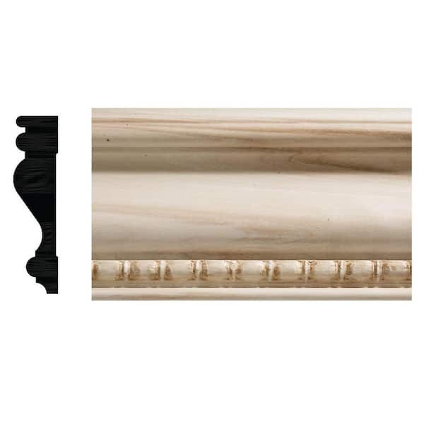 Ornamental Mouldings 885-7 3/4 in. x 3 in. x 84 in. White Hardwood Bead and Reel Casing Moulding