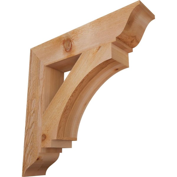 Ekena Millwork 6 in. x 30 in. x 30 in. Western Red Cedar Imperial Traditional Rough Sawn Bracket
