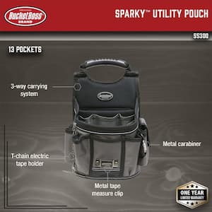 Sparky 9 in. Utility Tool Belt Pouch with Adjustable Tool Belt