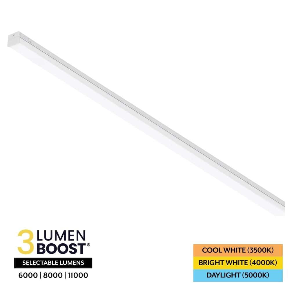8 ft. 80-Watt LED White Shop Light, 6000/8000/11000 Lumen, 120-277V, 0-10V Dimmable (4-Pack) price history on PriceWatchPro