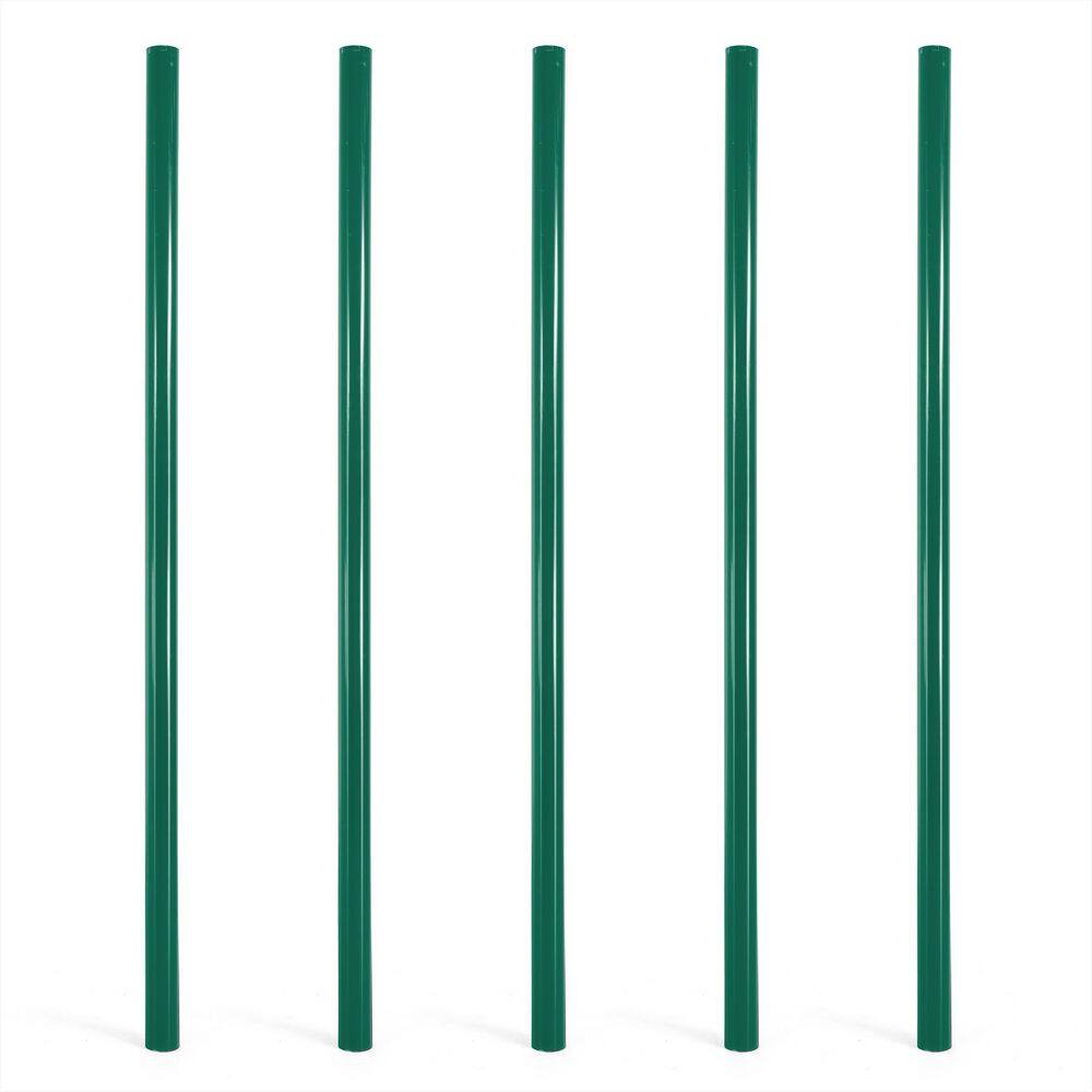 Green Galvanized 1-7/8 in. x 1-7/8 in. x 6 ft. Steel Line Chain Link Fence Post (5 Pack) price history on PriceWatchPro