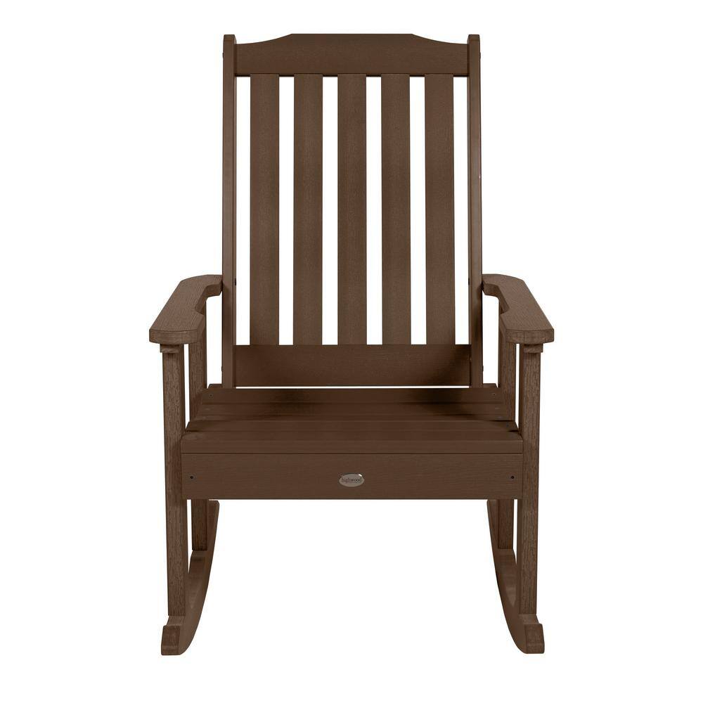 Weathered Acorn 28"x44" Ultra-Durable Rocking Chair in Synthetic Wood