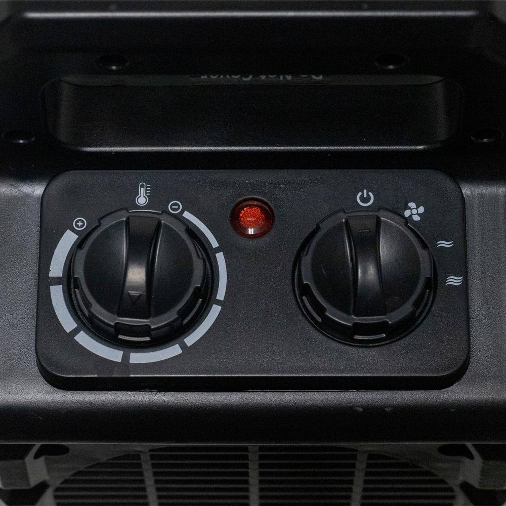 1500W Black and Red Portable Ceramic Electric Heater with Thermostat