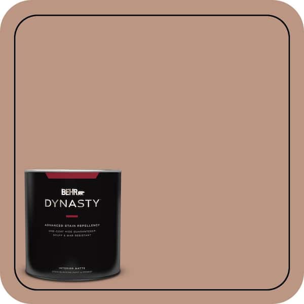 BEHR DYNASTY 1 qt. #S190-4 Spiced Brandy One-Coat Hide Matte Interior Stain-Blocking Paint and Primer