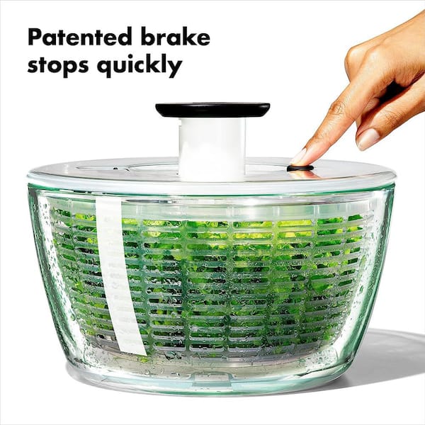 Aoibox 6.2 qt. Large Good Grip Glass Salad Spinner SNPH002IN421 - The Home  Depot