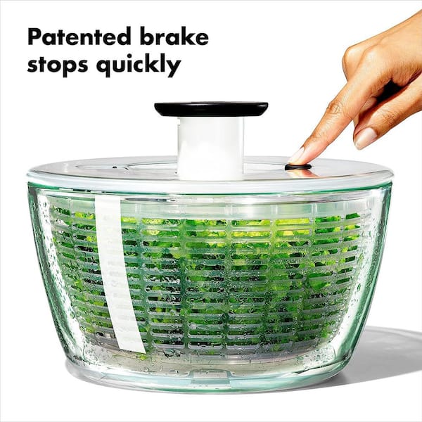 Single Serve Small Salad Spinner - Mini Prep Lettuce Spinner and