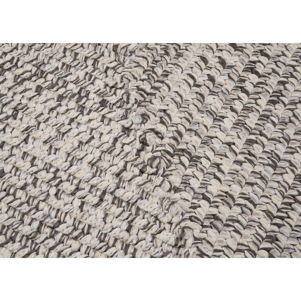 Corsica Gray Tweed 10'x13' Braided Synthetic Outdoor Rug