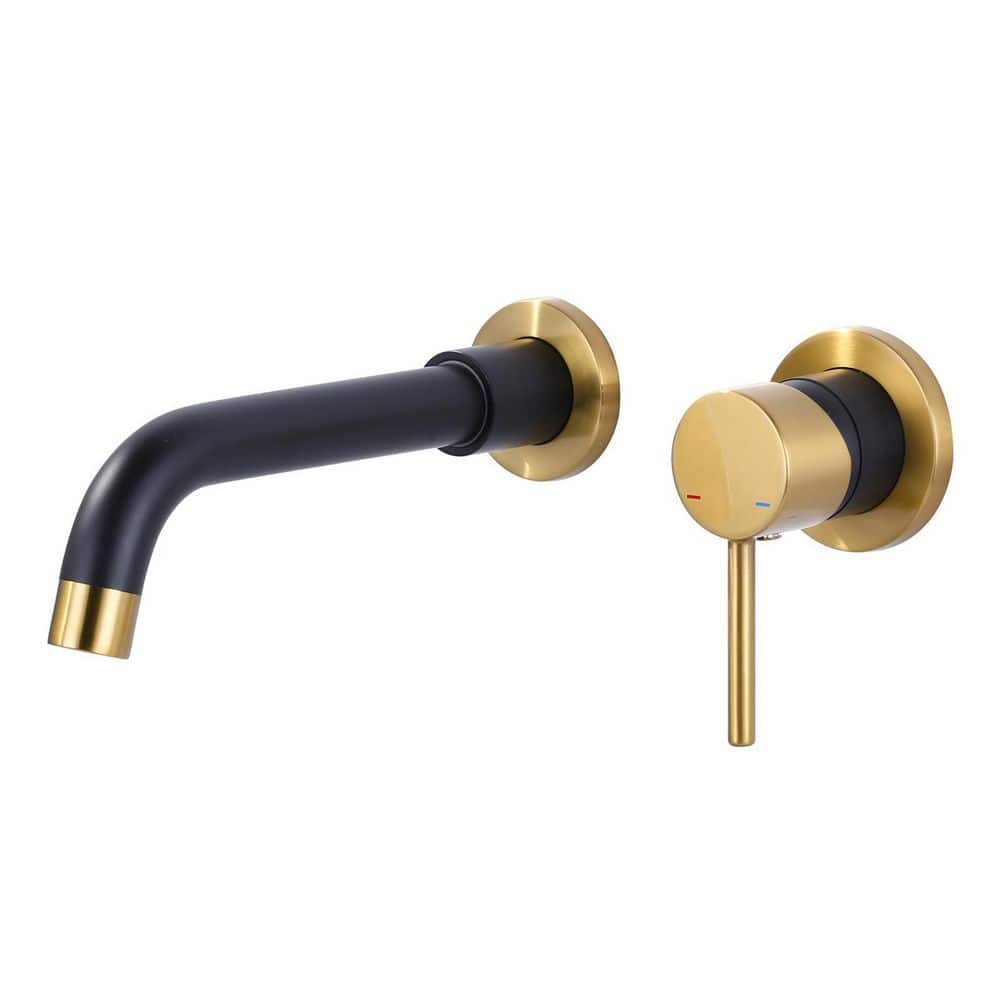 Single-Handle Wall Mounted Bathroom Sink Faucet in Black and Gold price history on PriceWatchPro